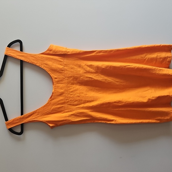 2/$20 Urban Outfitters - Orange Margarita Linen Mini Dress - Size Small - Picture 4 of 7